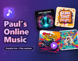 Paul’s Online Music library with album cover art